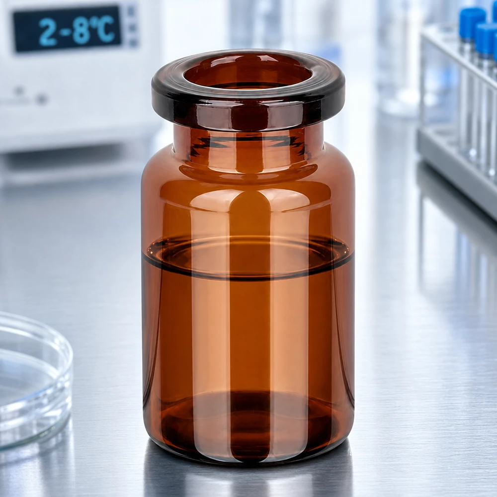 Injektiopullo meripihkanväristä lasia 5ml Hochwertige Braunglas Vials 5ml für aseptische Abfüllung von Injektionspräparaten