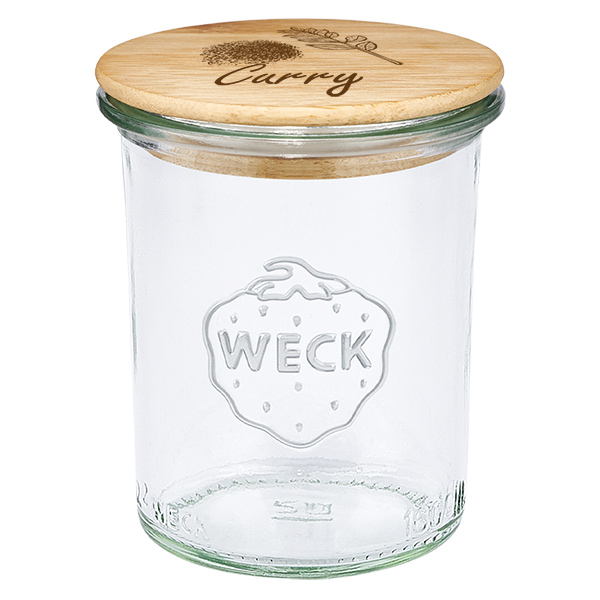 Puupäällyste "Curry" avec verre WECK 160ml Puupäällyste "Curry" avec verre WECK 160ml