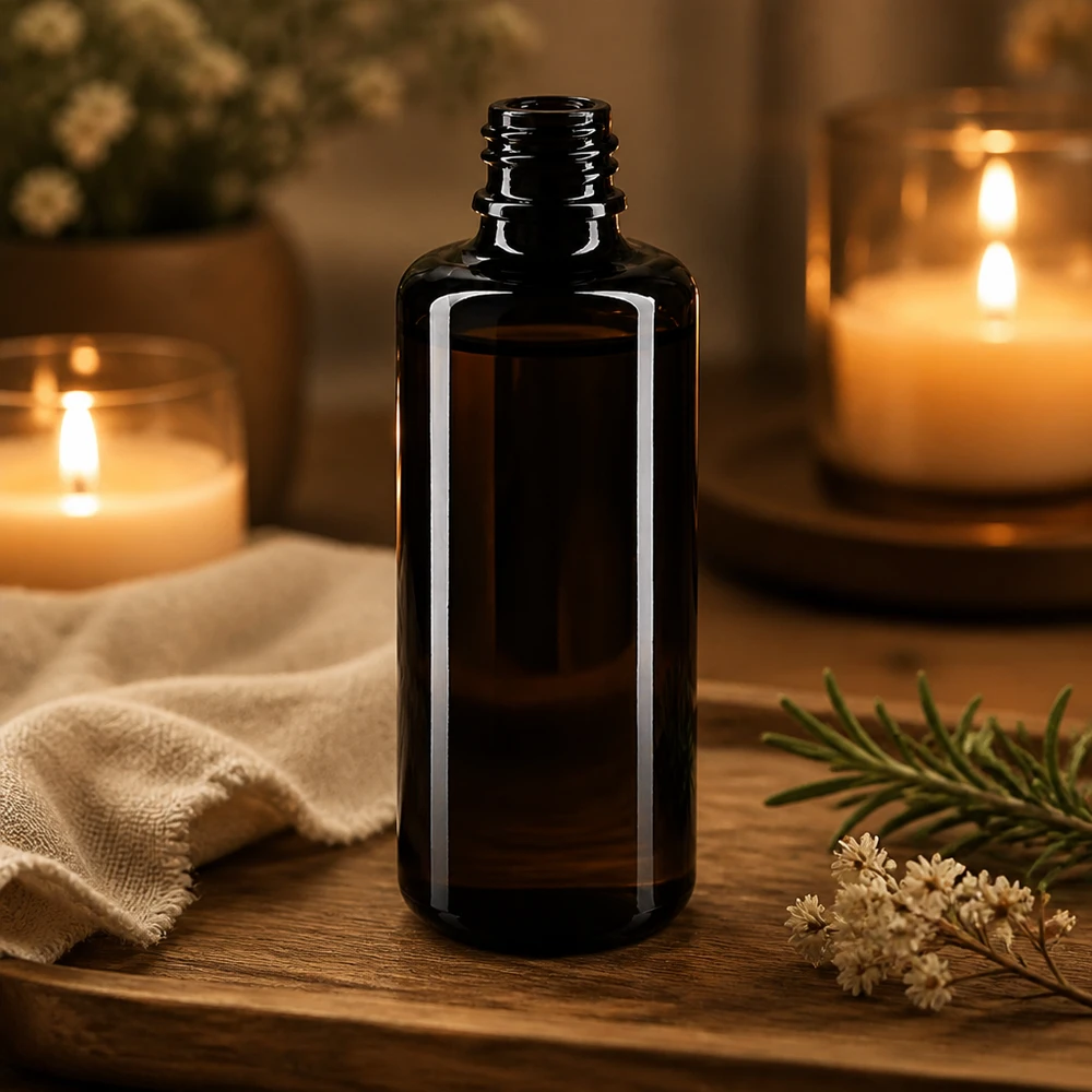 Violetti lasipullo 100ml DIN 18 (Mironglas) (Mironglas) Premium violetti lasipullo Orion 100ml ruuvikierteellä eteerisille öljyille ja kosmetiikalle.