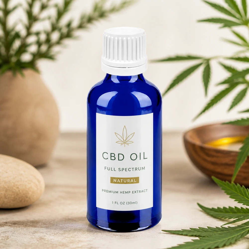 50ml tippapullo valkoinen, jossa on 0.7mm aukko CBD-öljyn ja luonnontuotteiden tarkkaan annosteluun.