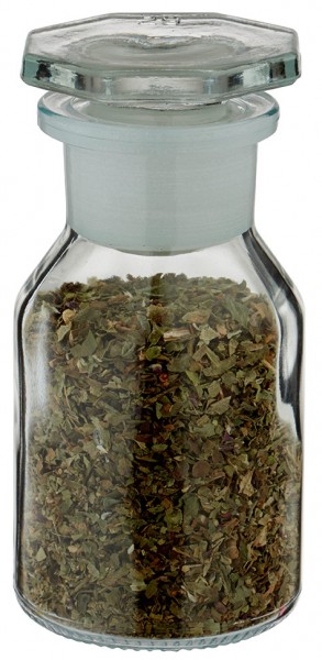 Maustepurkki-idea: 50 ml:n jyrkkäkaulainen pullo leveäkaulainen kirkas lasi.