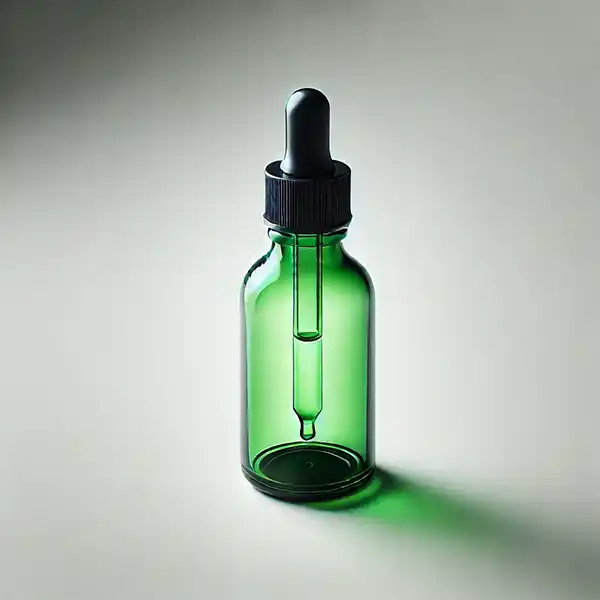 Grüne Pipettenflaschen