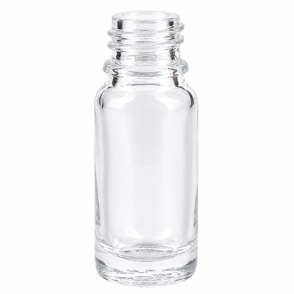 Kirkas lasipullo 10ml DIN 18 10ml kirkas apteekkipullo ApoGlas korkealaatuisesta lasista lääkkeille ja tipoille.