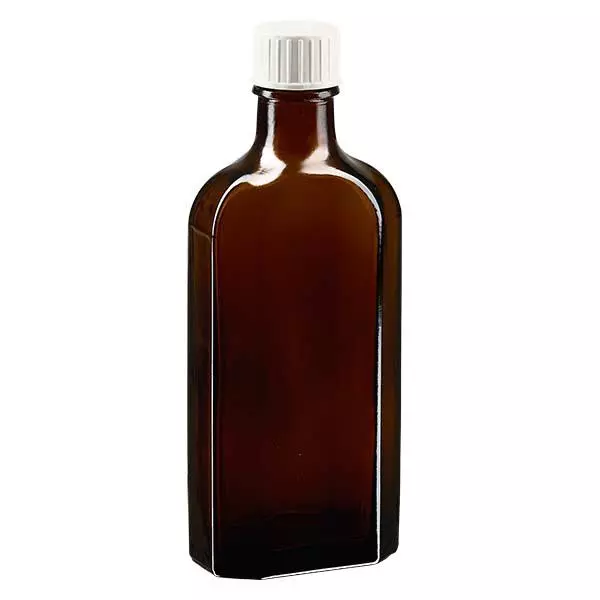 150 ml Meplatin ruskea ruuvikorkki, jossa on kaaderengas.