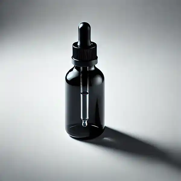 Schwarze Pipettenflaschen