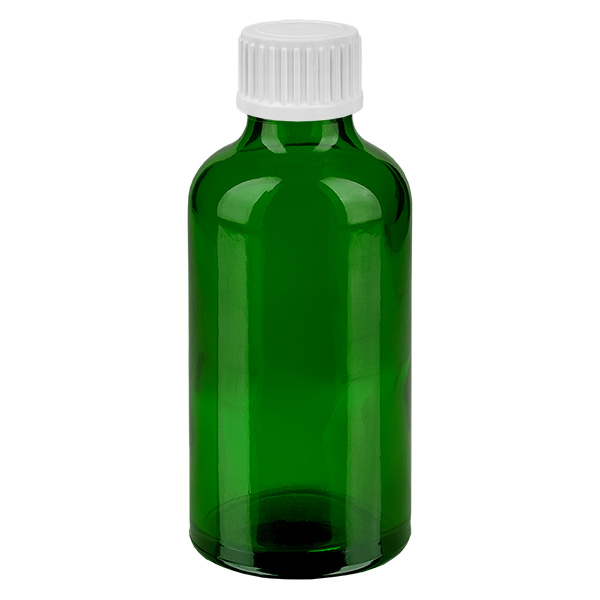 50ml pallopullo 3mm kaaderengas valkoinen vakiosuljin VihreäL. UT18/50