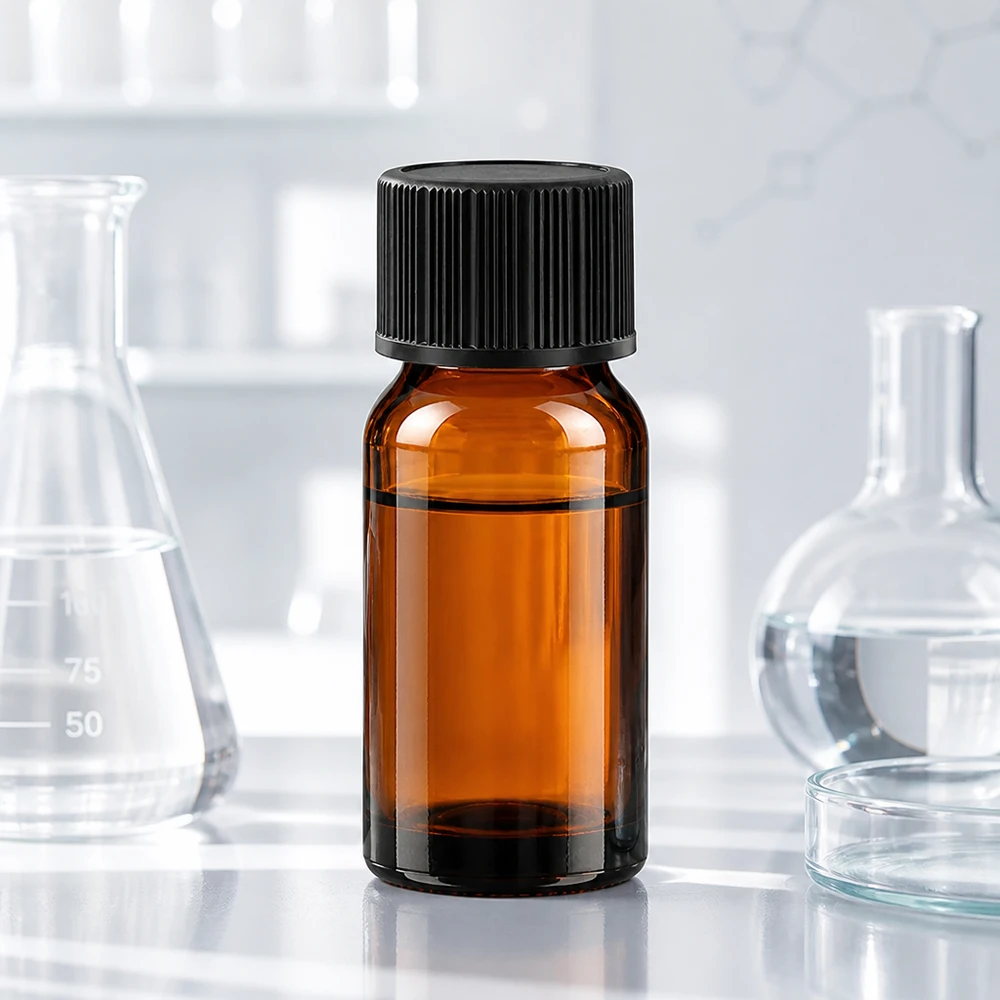 10ml tippapullo 1mm musta vakiosuljin BrownLine UT18/10 BrownLine tippapullo 10ml UV-suojalasista valmistettu tippapullo mustalla tippakorkilla laboratorioihin ja kosmetiikkaan.