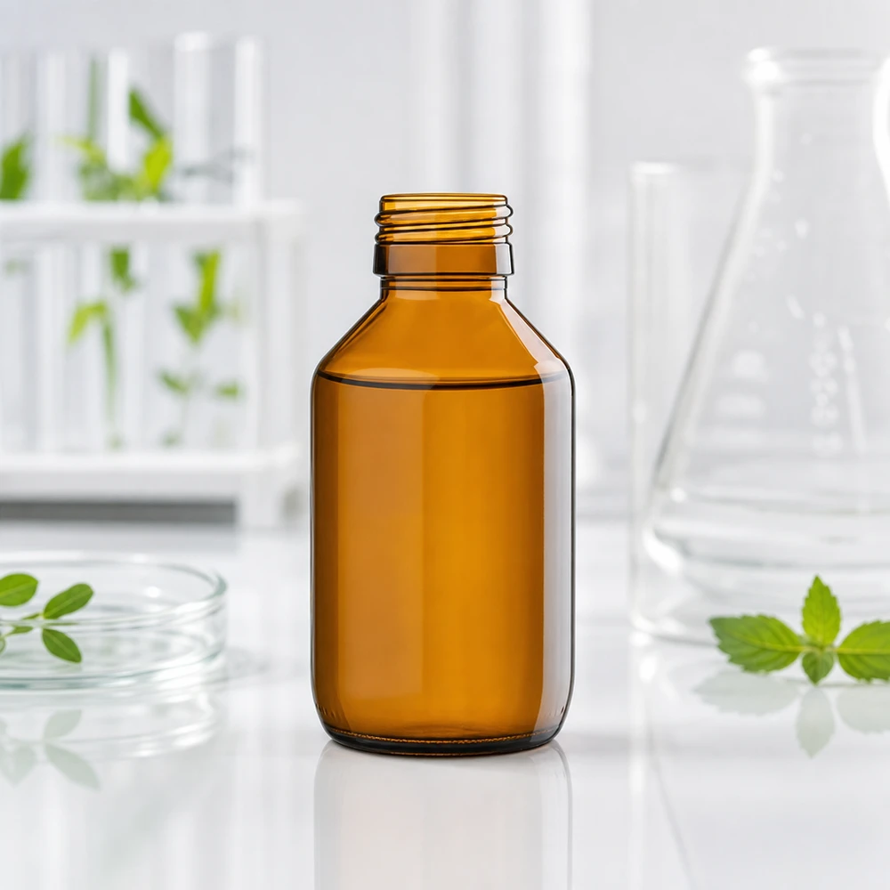 100ml lääkepullo ruskea, ilman korkkia PP28 ApoGlas Korkealaatuinen 100ml meripihkanvärinen lasipullo apteekkeihin, jossa on PP28-kierre turvallista säilytystä varten.
