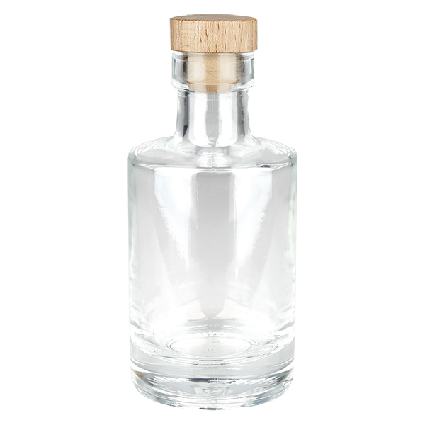 200ml Glasflasche "Galileo" mit Holzgriffkorken UNiTWIST®
