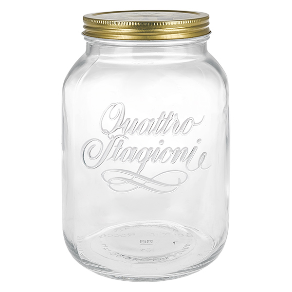 3000ml pyöreä purkki "Quattro Stagioni" kannella varustettuna