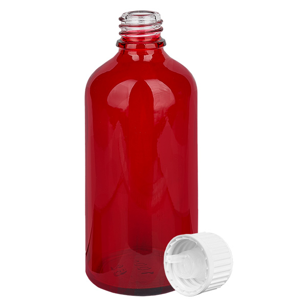 100ml tippapullo 0,9mm valkoinen vakiokorkki RedLine UT18/100