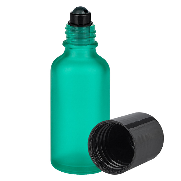 50ml roll-on-pullo musta standardikorkki GreenLine UT18/50 50ml roll-on-pullo musta standardikorkki GreenLine UT18/50