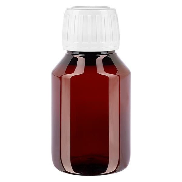 PET-pullo 50ml, jossa on valkoinen vakiokorkki, joka on varustettu väärentämisen estävällä korkilla. PET-pullo 50ml, jossa on valkoinen vakiokorkki, joka on varustettu väärentämisen estävällä korkilla.