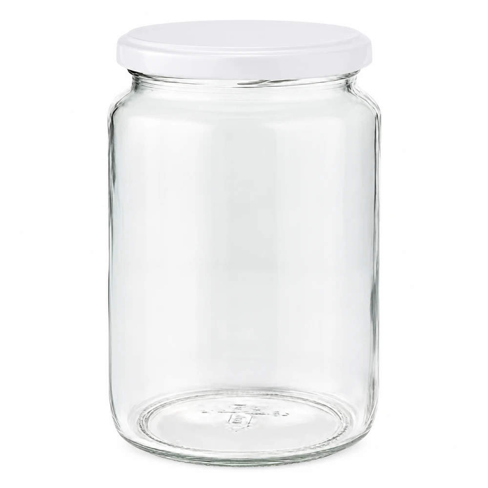 795ml pyöreä purkki BasicSeal-kannella valkoinen UNiTWIST 795ml pyöreä purkki valkoisella BasicSeal-kannella UNiTWIST - tyhjä säilöntäpurkki kirkkaasta lasista säilytykseen.