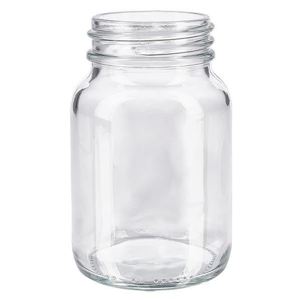 250ml leveäkaulainen pullo kirkasta lasia