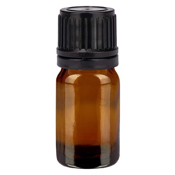 5ml pullo 11mm ruuvikorkki musta väärentämisen estävä korkki BrownLine UT18/5