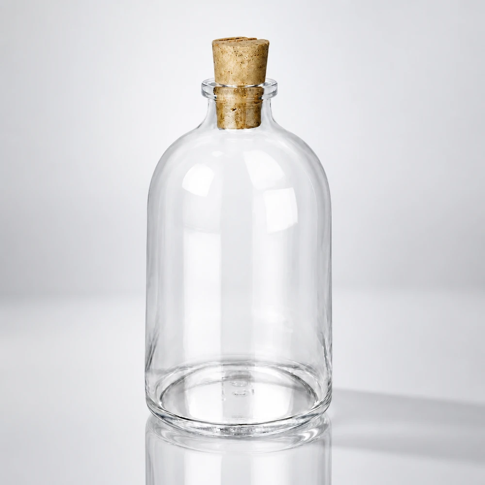 Vintage Glasflasche 100ml mit Korkstopfen 11/14mm für Deko und Aufbewahrung