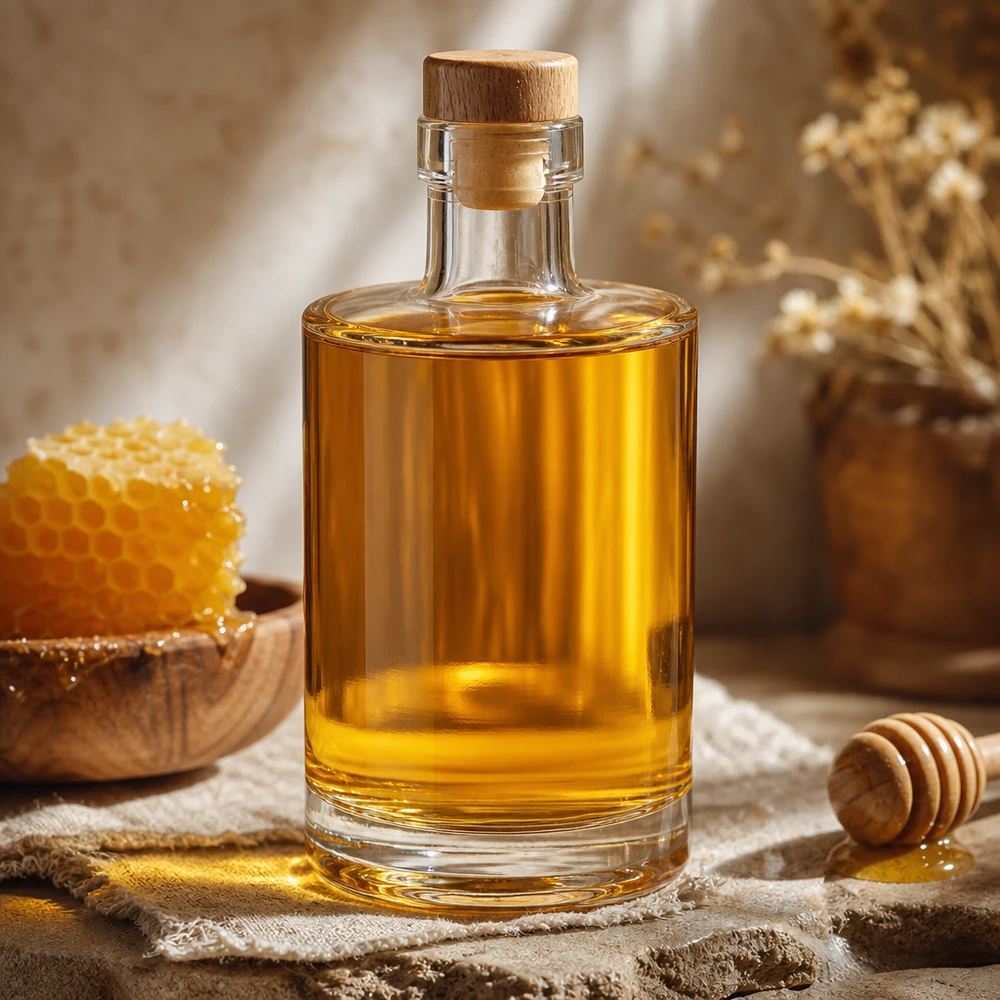 350ml Glasflasche "Galileo" mit Holzgriffkorken UNiTWIST®