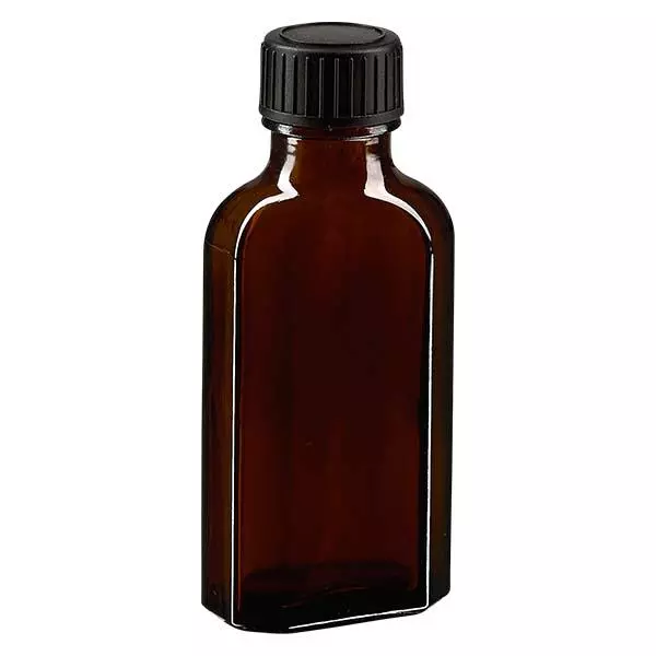 50 ml Meplatin ruskea ruuvikorkki, jossa on EPE-sulkukiekko.