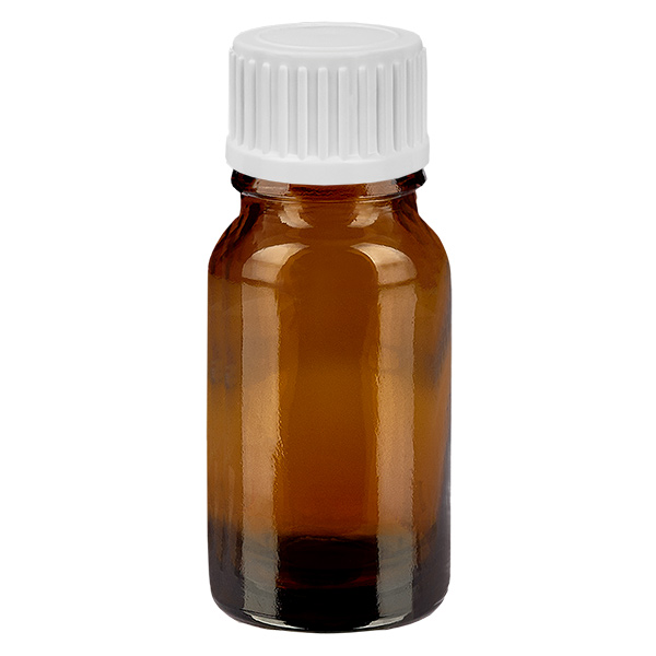 10ml pallopullo 3mm kaaderengas valkoinen vakiosuljin RuskeaL. UT18/10