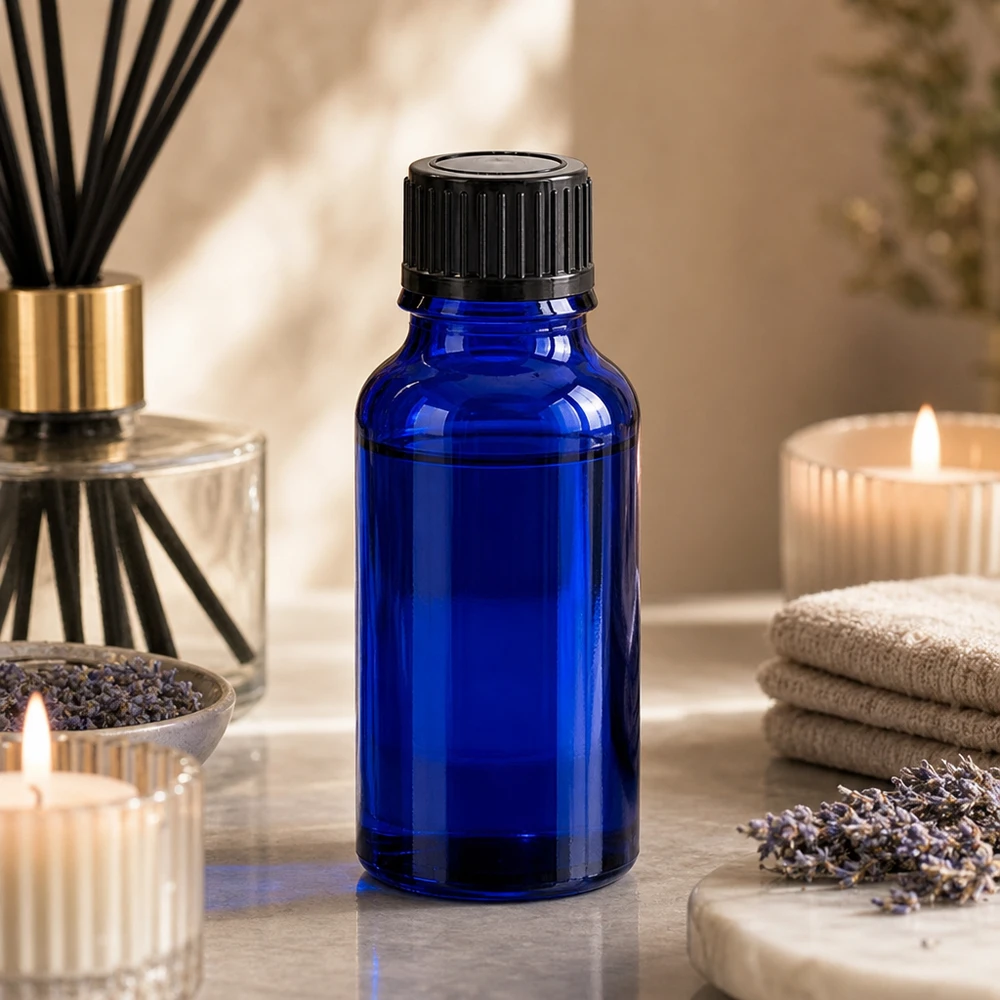 20ml tippapullo SV musta eteeristen öljyjen tarkkaan levittämiseen aromaterapiassa.