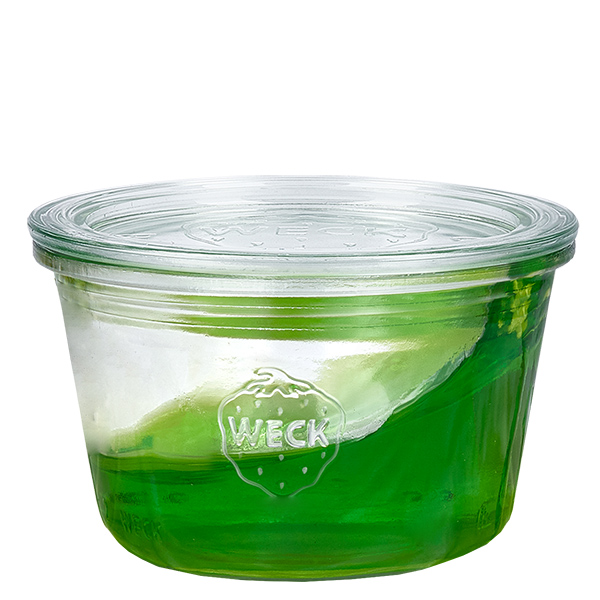 Setti 24 Weck-purkkia 370ml tumblereihin, joissa on 24 lasikantta. Setti 24 Weck-purkkia 370ml tumblereihin, joissa on 24 lasikantta.