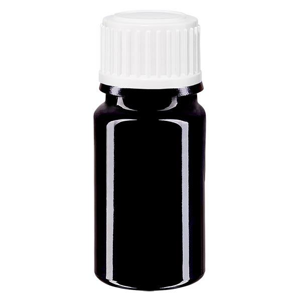 Apteekkipullo violetti 5ml tippapullon korkki valkoinen 0.8mm vakio Apteekkipullo violetti 5ml tippapullon korkki valkoinen 0.8mm vakio