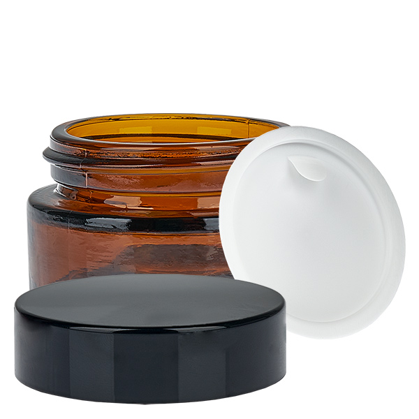 Lasipurkki 20ml ruskea UNiTWIST-sisäkannella varustettuna Lasipurkki 20ml ruskea UNiTWIST-sisäkannella varustettuna