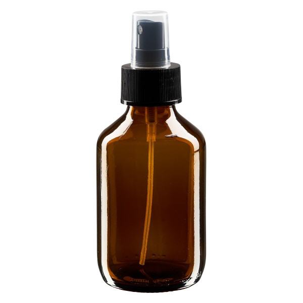 150ml lääkepullo ruskea, pumppusumuttimella musta ApoGlas