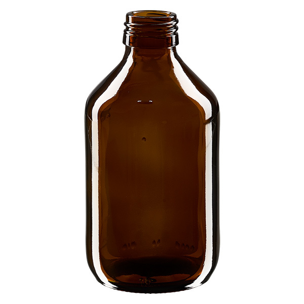 250ml lääkepullo ruskea, ilman korkkia PP28 ApoGlas