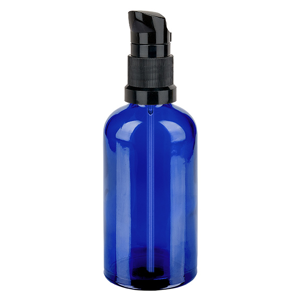100ml pumppupullo musta vakiokorkki BlueLine UT18/100