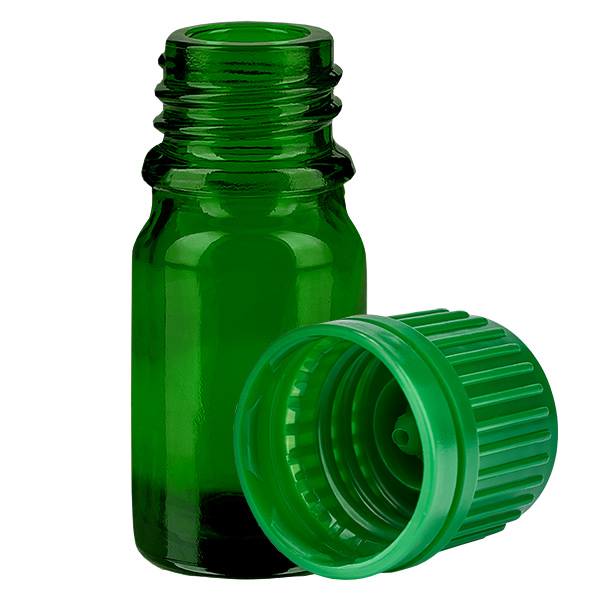 5ml pullo 11mm kierrekorkki vihreä tamper-evident-korkki GreenLine UT18/5 5ml pullo 11mm kierrekorkki vihreä tamper-evident-korkki GreenLine UT18/5