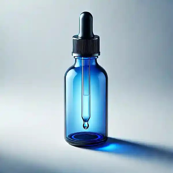 Blaue Pipettenflaschen