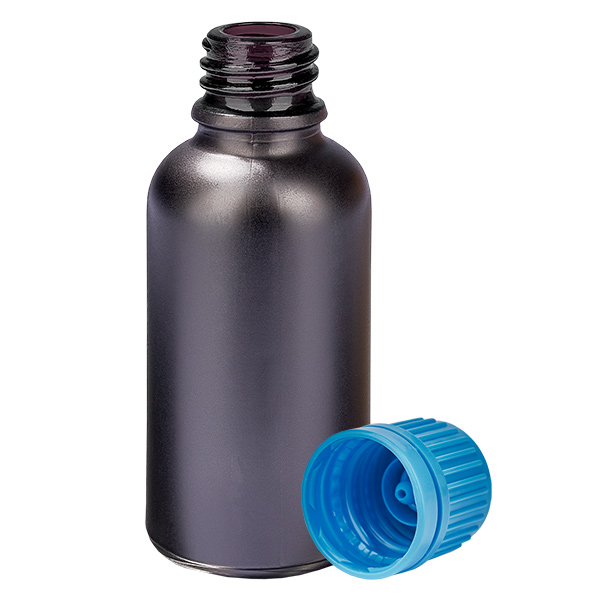 30ml pullo 11mm kierrekorkki sininen väärentämisen estävä korkki BlackLine UT18/30 30ml pullo 11mm kierrekorkki sininen väärentämisen estävä korkki BlackLine UT18/30