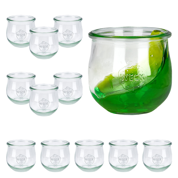 12 Weckin 370 ml:n tulppaanipurkkisetti. 12 Weckin 370 ml:n tulppaanipurkkisetti.