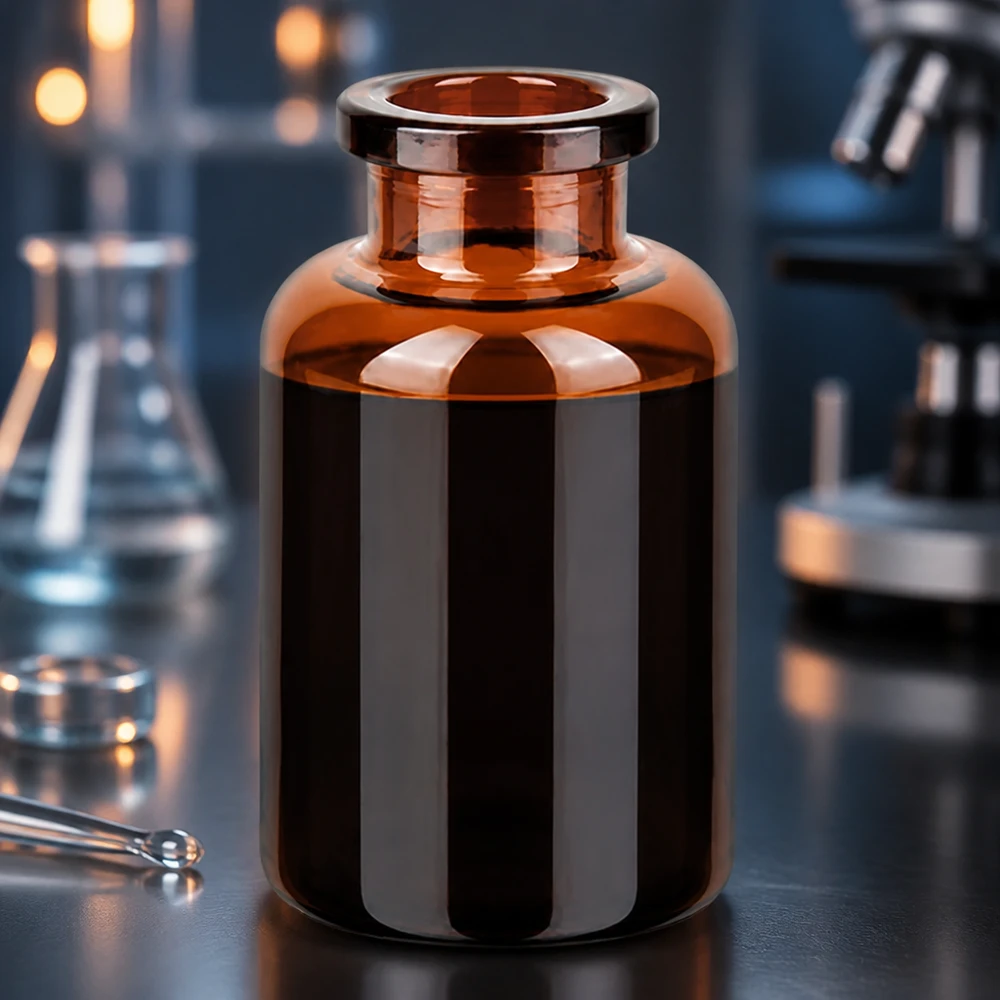 Injektiopullo meripihkalasia 20ml Hochwertige Injektionsflasche 20ml aus bernsteinfarbenem Borosilikatglas für Injektabilia