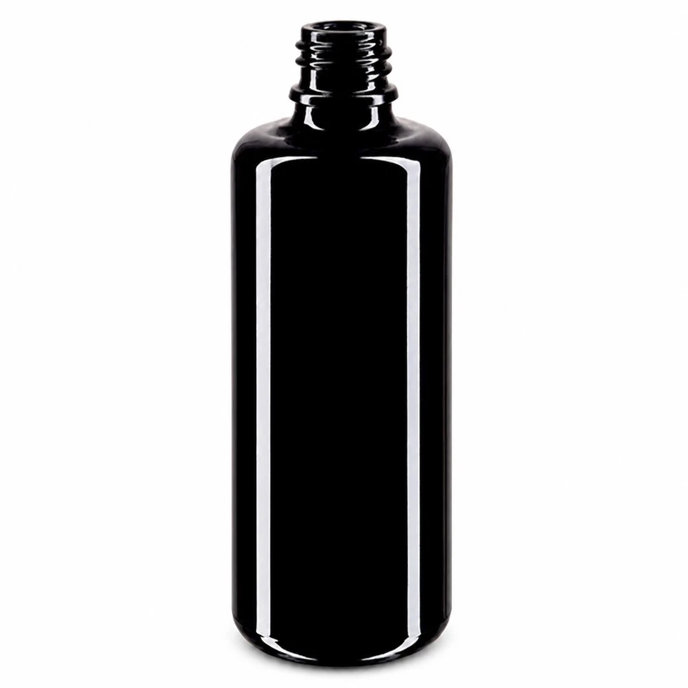Violetti lasipullo 50ml DIN 18 (Mironglasi) 50ml Orion tippapullo korkealaatuisesta Miron violetista lasista eteerisille öljyille ja tinktuureille.