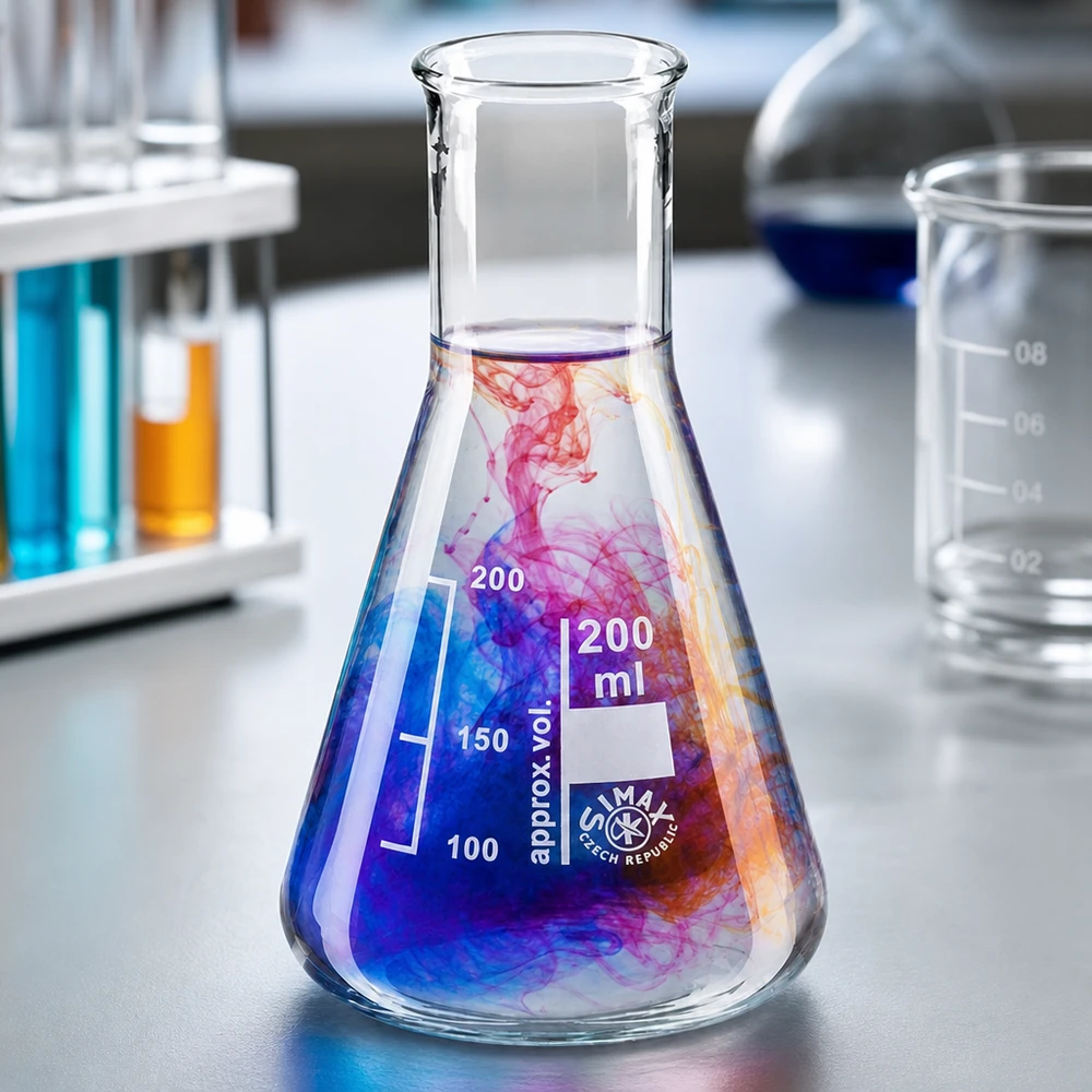 Erlenmeyer-pullo 200ml kapeakaulainen Erlenmeyer-pullo 200ml kapeakaulainen