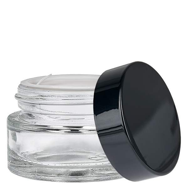 Lasipurkki 20ml kirkas, jossa on UNiTWIST-sisäkansi. Lasipurkki 20ml kirkas, jossa on UNiTWIST-sisäkansi.