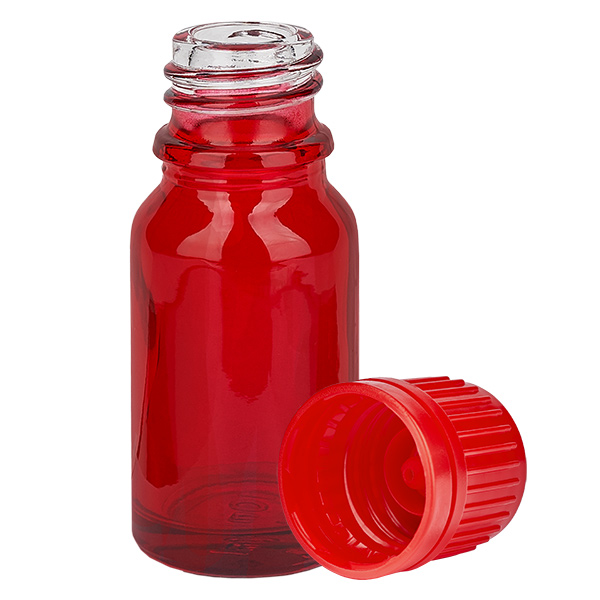 10ml pullo 11mm kierrekorkki punainen väärentämisen estävä korkki RedLine UT18/10 10ml pullo 11mm kierrekorkki punainen väärentämisen estävä korkki RedLine UT18/10