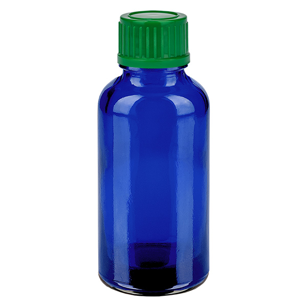 30ml pullo 11mm kierrekorkki vihreä standardi BlueLine UT18/30 BlueLine UT18/30