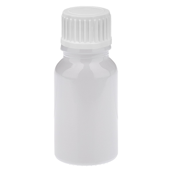 10 ml tiputuspullo 0,9 mm valkoinen vakiokorkki WhiteLine UT18/10