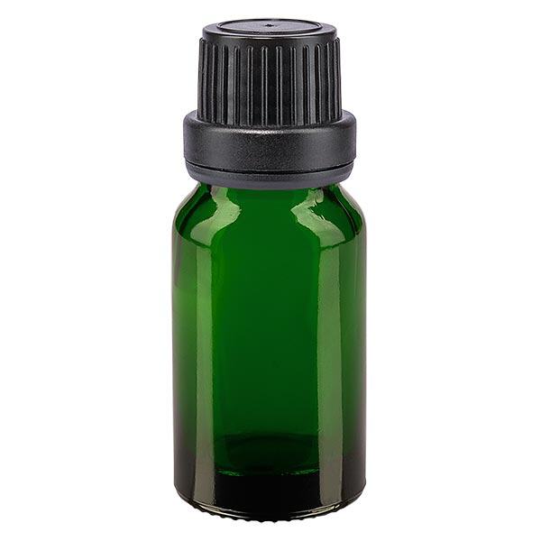 Apteekkipullo vihreä 10ml ruuvikorkki musta tiiviste insertti peukaloinninesto sulkeminen Apteekkipullo vihreä 10ml ruuvikorkki musta tiiviste insertti peukaloinninesto sulkeminen