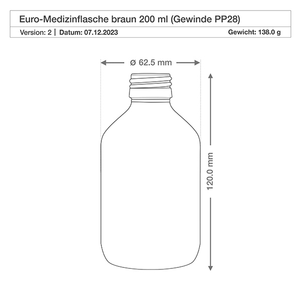 200ml lääkepullo ruskea, kultaisella alumiinikorkilla ApoGlas 200ml lääkepullo ruskea, kultaisella alumiinikorkilla ApoGlas