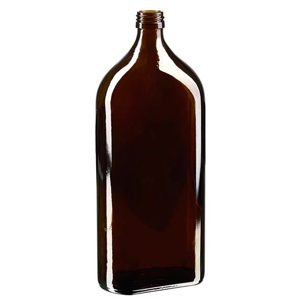 1000 ml Meplat-pullo ruskea PP28 1000 ml Meplat-pullo ruskea PP28