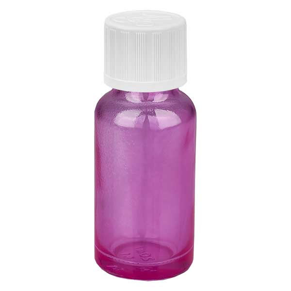 20ml pullo 11mm ruuvikorkki valkoinen vakio lapsiturvallinen PurpleLine UT18/20