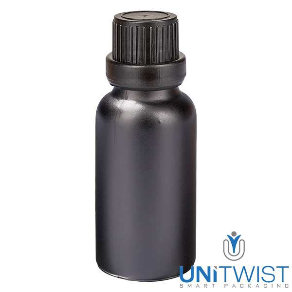 20ml tippapullo 2mm väärentämisen estävä korkki MustaL. UT18/20 20ml tippapullo 2mm väärentämisen estävä korkki MustaL. UT18/20