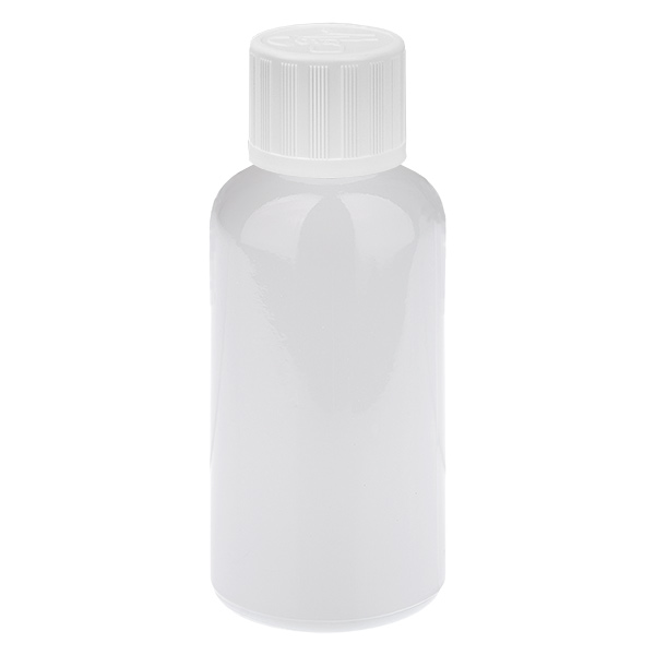 50 ml pullo 11 mm kierrekorkki valkoinen vakiomalli lapsiturvallinen WhiteLine UT18/50