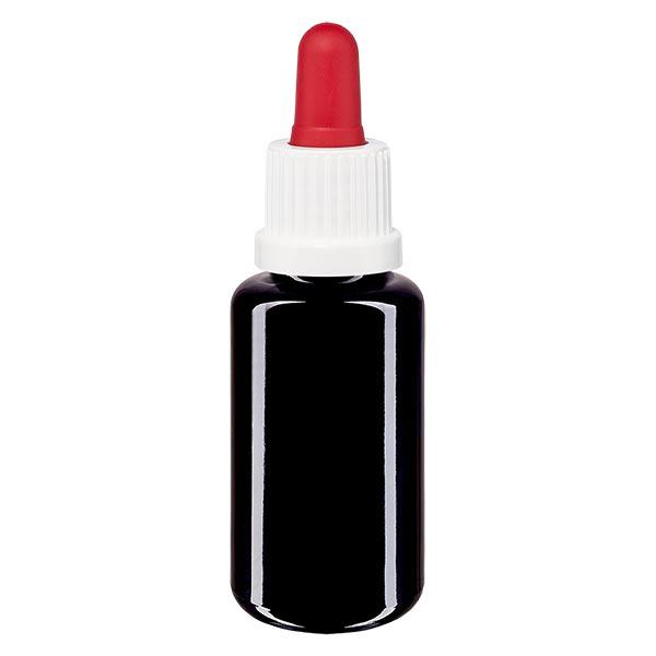 Apteekkipullo violetti 20ml pipetti valkoinen/punainen tamper-evident sulkeminen. Apteekkipullo violetti 20ml pipetti valkoinen/punainen tamper-evident sulkeminen.