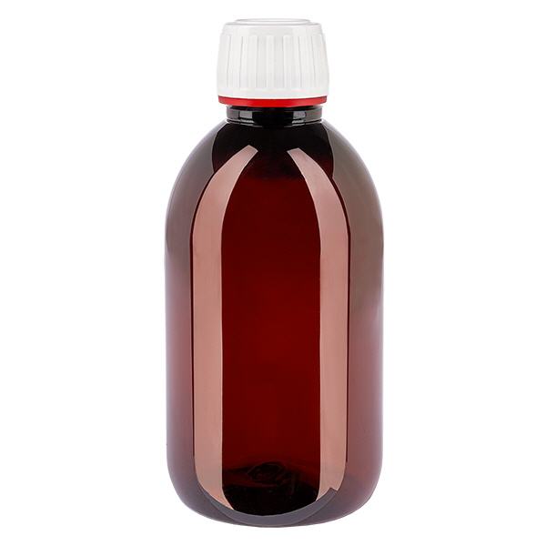PET-pullo 250ml, jossa on valkoinen flip-top-korkki. PET-pullo 250ml, jossa on valkoinen flip-top-korkki.